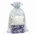 Novel Organza Bag with Pressure Ribbon, Good Idea for Promotion Gifts